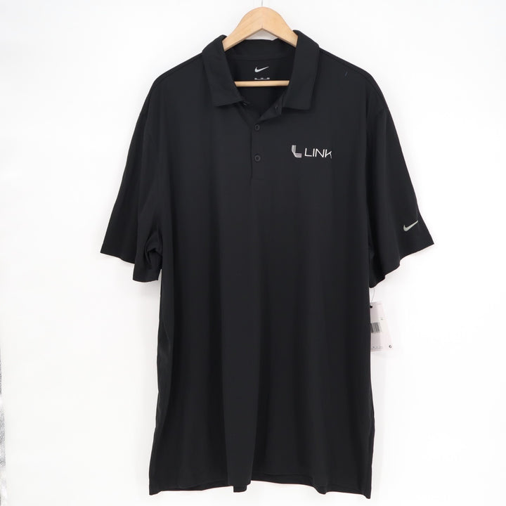 Nike Dri-FIT Legacy Polo Shirt Men's 2XL Black Golf Tennis Performance Pullover