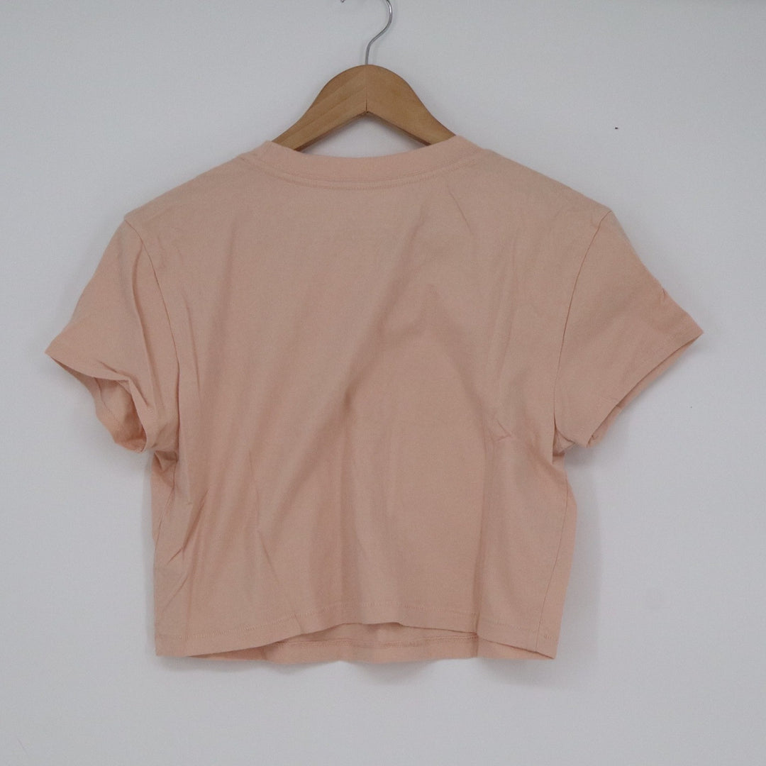 Aeropostale Vintage Fit Tee Peach Cotton Cropped Short Sleeve T-Shirt Medium