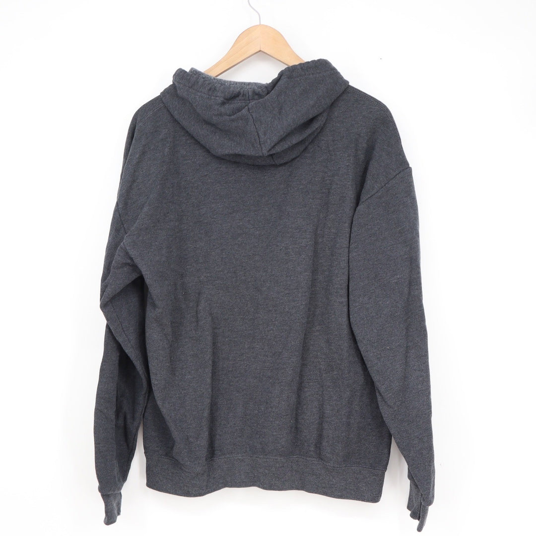 Fruit of the Loom Mens Large Charcoal Gray Heather Full Zip Fleece Hoodie