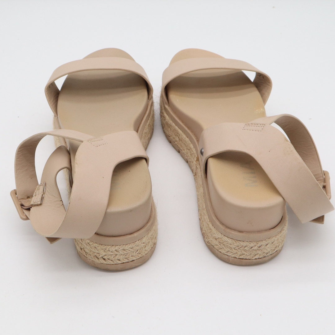 MIA Faustine Nude Beige Platform Espadrille Sandals Lug Sole Womens 8.5 M