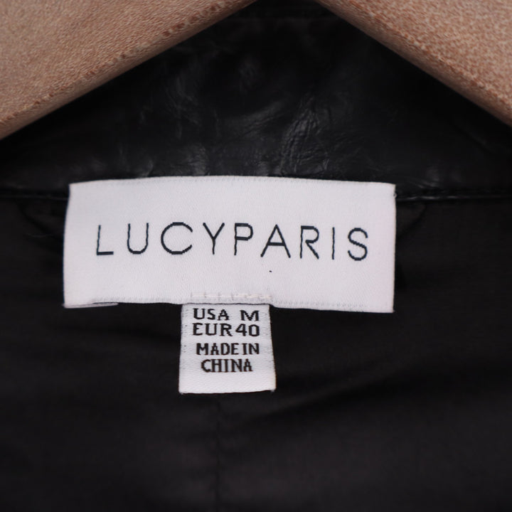 Lucyparis Cropped Jackets Womens Medium Core Black Spread Collar Long Sleeve