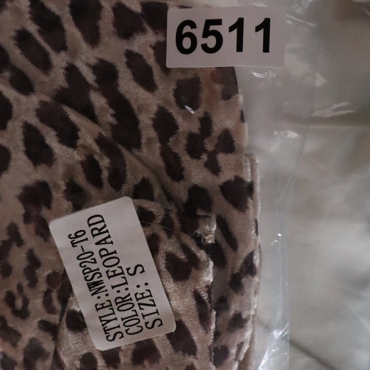 Naked Wardrobe The Statement Leopard Print Knotted Crop Top Brown S