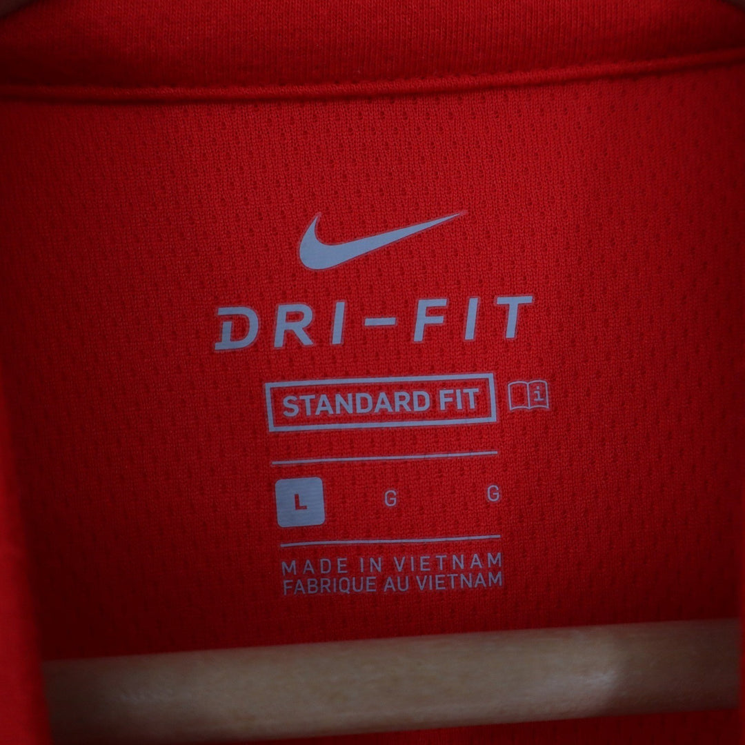 Nike Dri-FIT Mens Large Red ENC Volleyball Quarter Zip Pullover Shirt