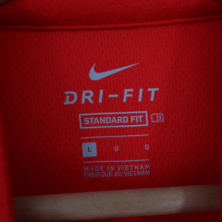 Nike Dri-FIT Mens Large Red ENC Volleyball Quarter Zip Pullover Shirt