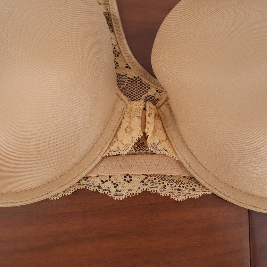 Maidenform One Fab Fit Bra Womens 38D Latte Lift Extra Coverage Lace T-Back