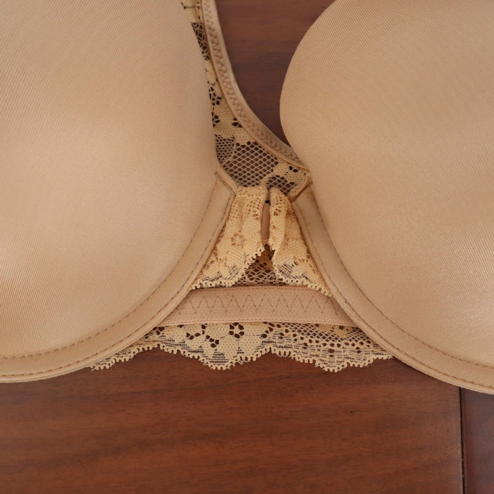 Maidenform One Fab Fit Bra Womens 38D Latte Lift Extra Coverage Lace T-Back