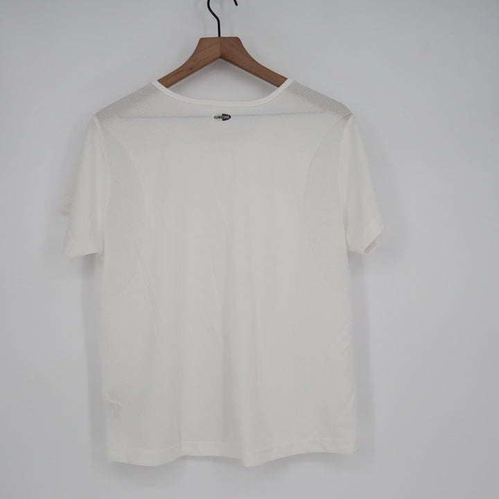 Adidas training T Shirt Womens XL White V-Neck Short Sleeve Performance Active
