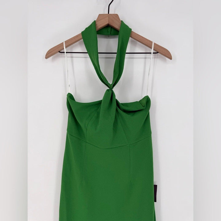 Lulus Mesmerizing Perfection Green Halter Neck Backless Maxi Dress Size S
