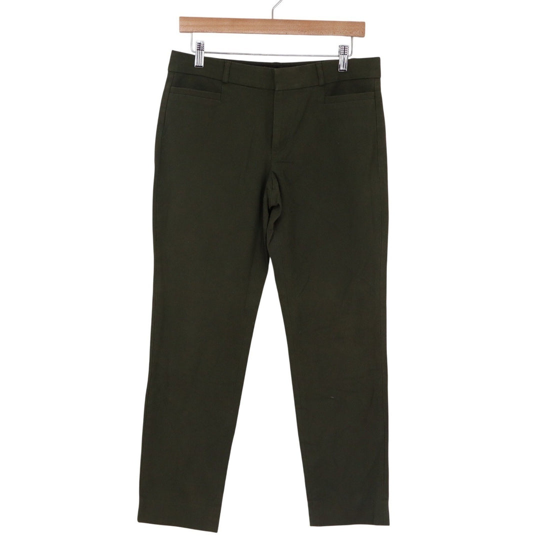 Banana Republic Sloan Pants Womens 4 Olive Green Slim Straight Cotton Blend