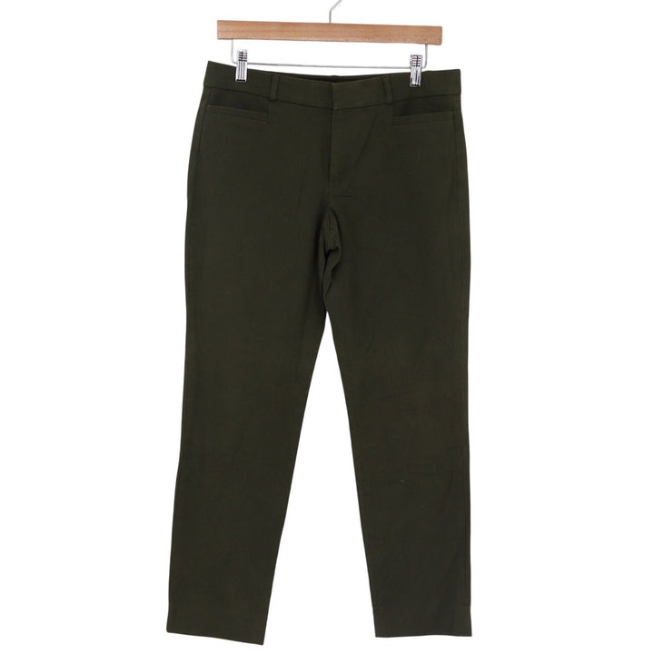 Banana Republic Sloan Pants Womens 4 Olive Green Slim Straight Cotton Blend