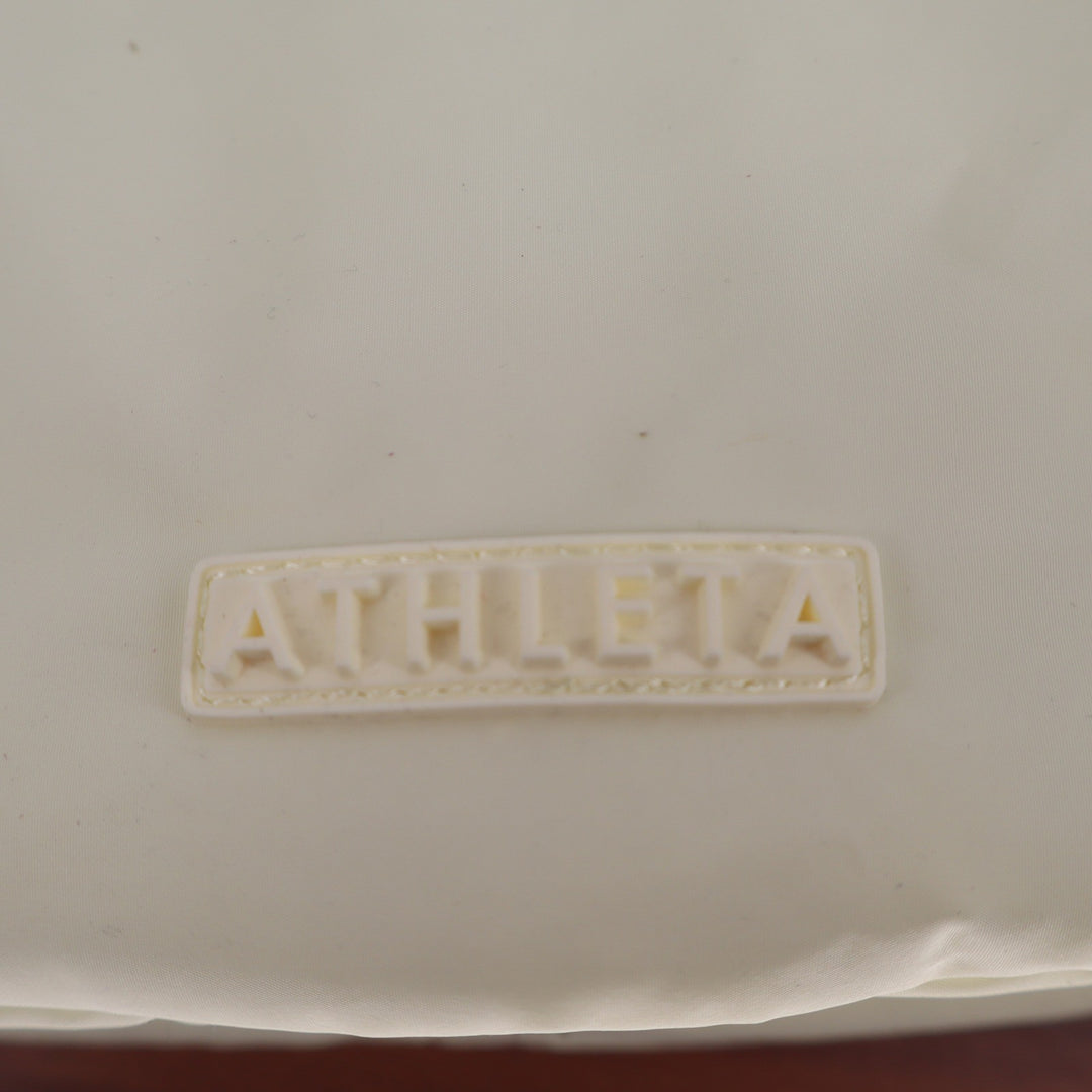 Athleta Puffer Crossbody Bag Cream Yellow Quilted Nylon Hobo Adjustable Strap