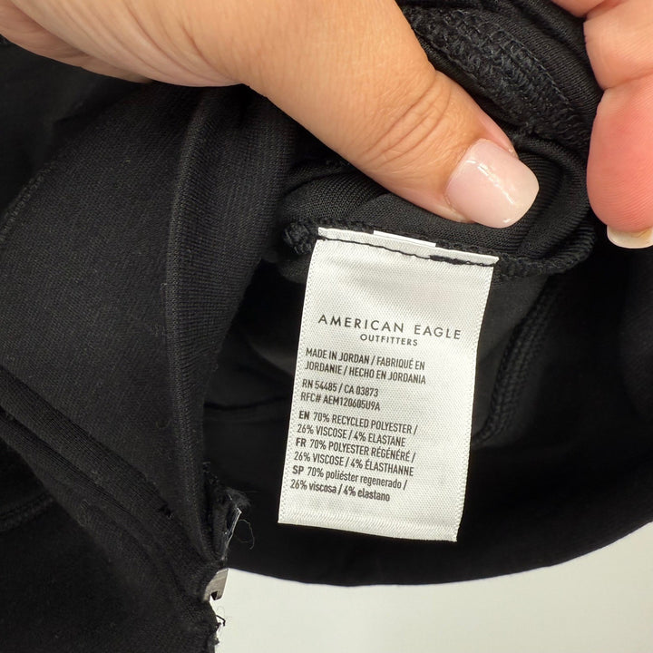 American Eagle Outfitters Mens Full Zip Hoodie Black Gray S Small
