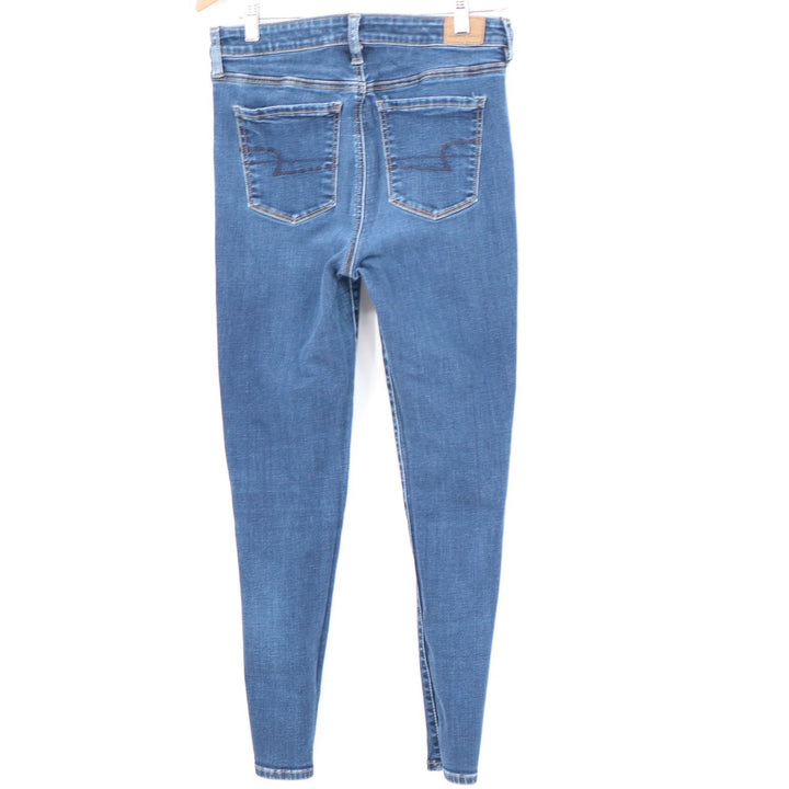 American Eagle Super Stretch High Rise Skinny Jegging Medium Wash Blue Size 10