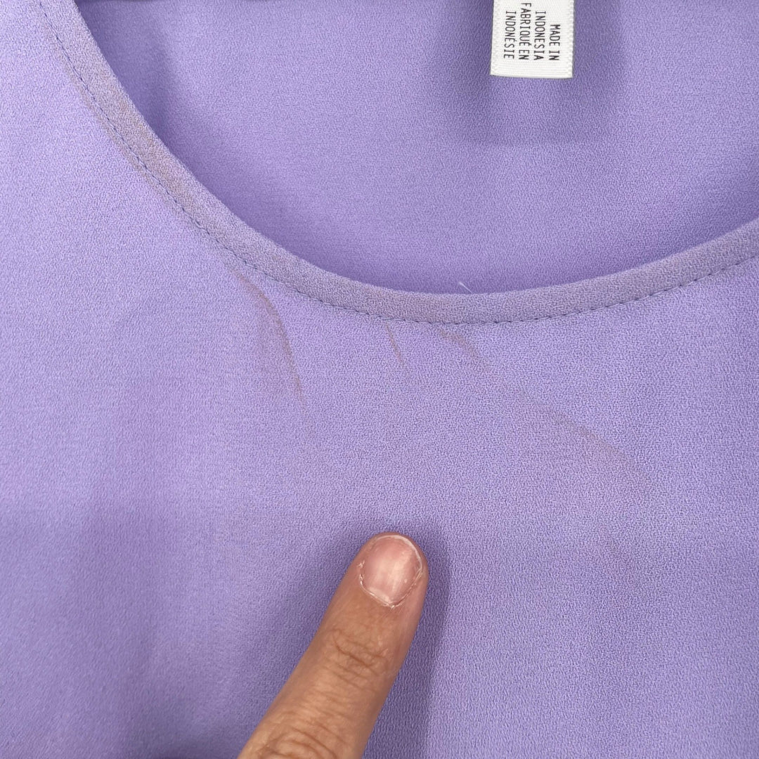 Leith Sleeveless Ruffle Hem Dress Lavender XL Lightweight Flowy