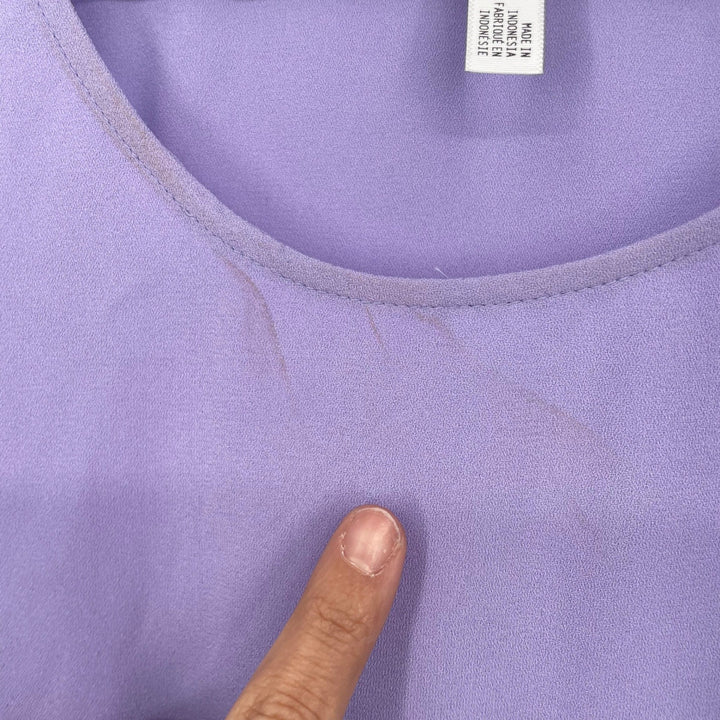 Leith Sleeveless Ruffle Hem Dress Lavender XL Lightweight Flowy