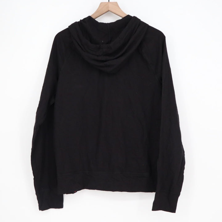 American Giant Hoodie Womens Large Black Full Zip Pockets Ribbed Outdoor Casual