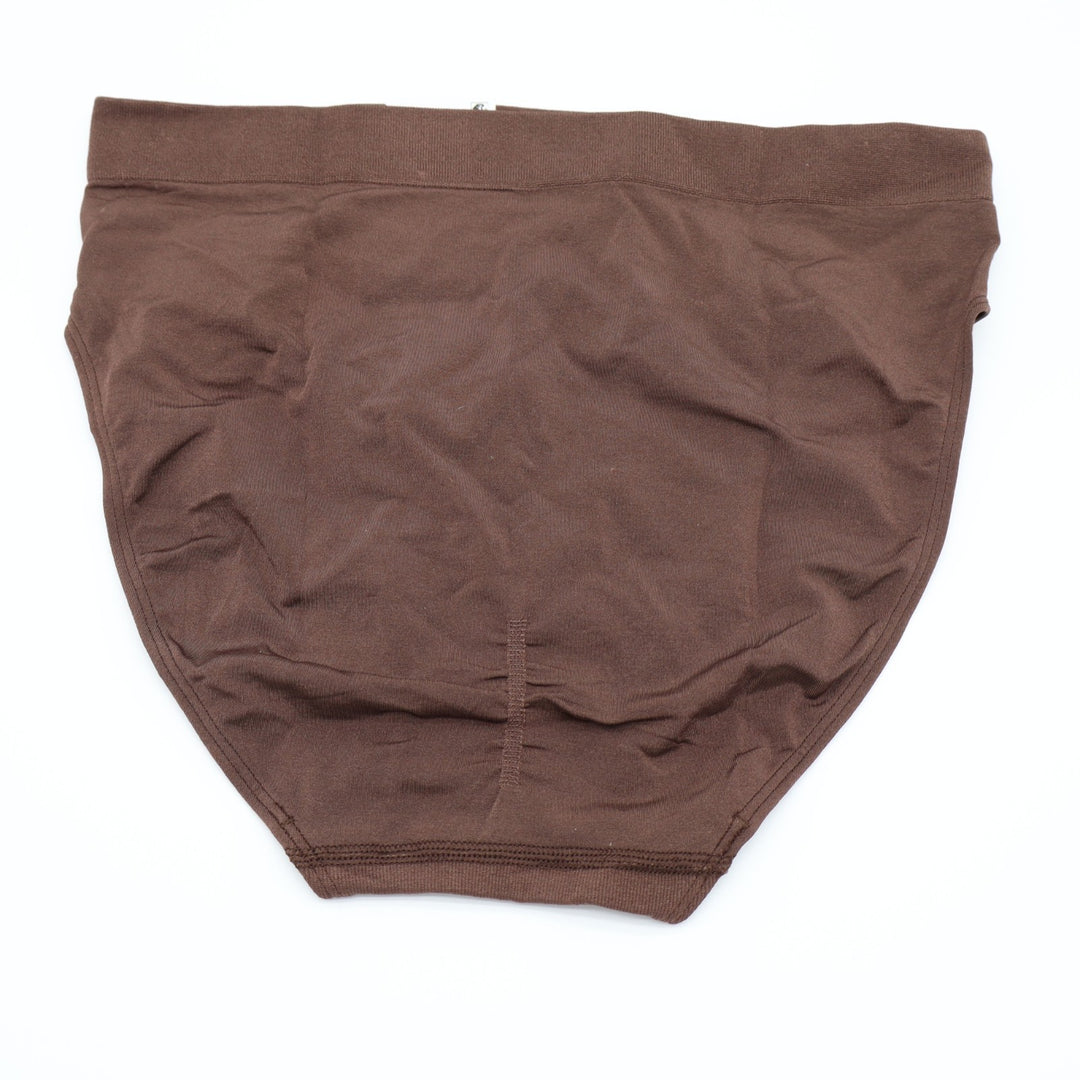 Wacoal B-Smooth Hi Cut Brief Panty Womens Large Hot Fudge Stretch Nylon Ribbed