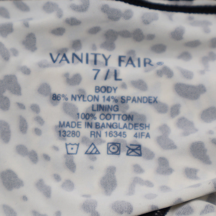 Vanity Fair Flattering Lace Hi-Cut Panty Leopard Print Size 7 L NWT 13280