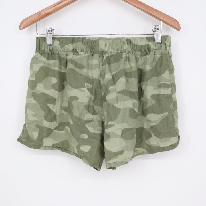 Wild Fable Pajama Shorts Womens Medium Green Camo Cotton Elastic Waist Sleepwear