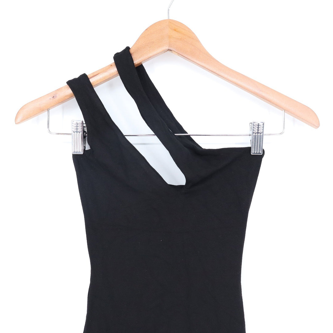 Naked Wardrobe Womens Black Asymmetrical One Shoulder Mini Dress XL