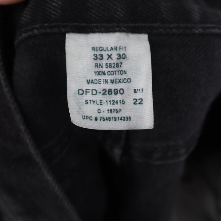 Rustler Regular Fit Black Denim Jeans Mens 33x30 Straight Leg 100% Cotton