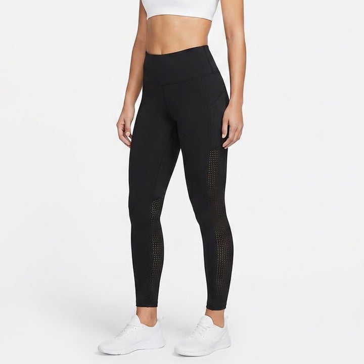 DSG Momentum Perforated Leggings Womens Medium Black Activewear NEW
