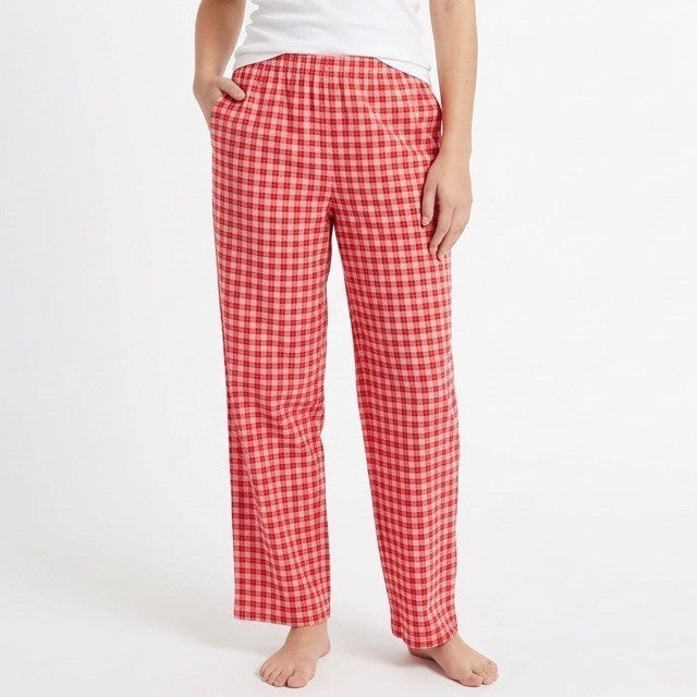 Charter Club Intimates Pajama Pants Womens Medium Red White Gingham Sleepwear