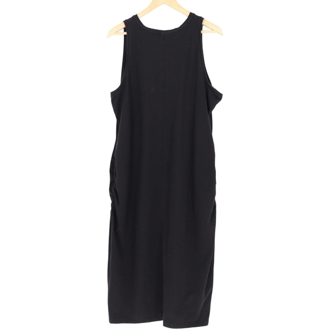 Old Navy Maternity Black Sleeveless Ruched Midi Dress XXL