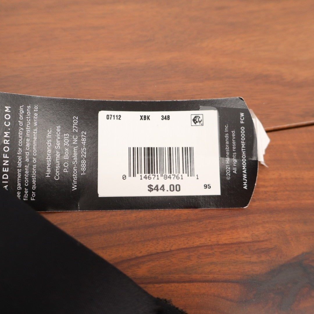Maidenform One Fab Fit Everyday Bra Womens 34B Black Full Coverage Racerback