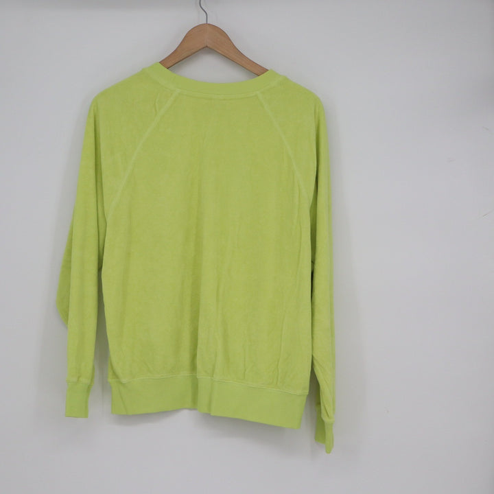 Old Navy Mens Lime Green Terry Cloth Lounge Set Sweatshirt & Shorts Size L