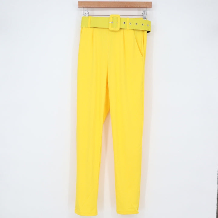 Unbranded Pant Set Womens S Floral Button-down Yellow Rose Print Excellent