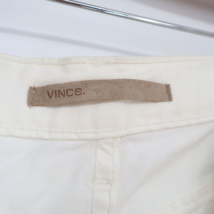 Vince Womens Cream Denim Shorts Size 30 Off White Cotton Blend Made in USA