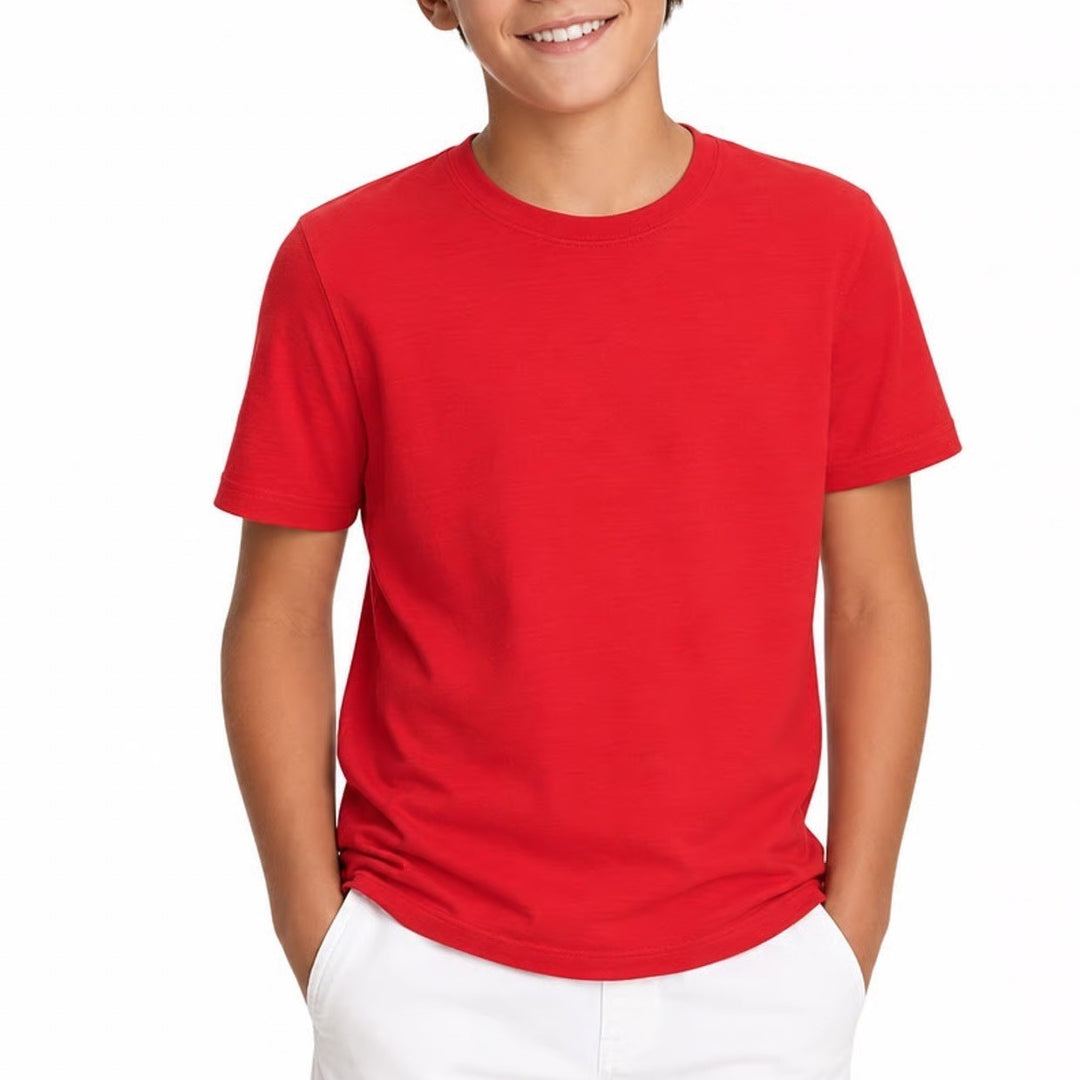 DSG Boys XS 6-7 Movement Tee Team Red Heather Moisture Wicking Shirt