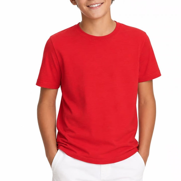 DSG Boys XS 6-7 Movement Tee Team Red Heather Moisture Wicking Shirt