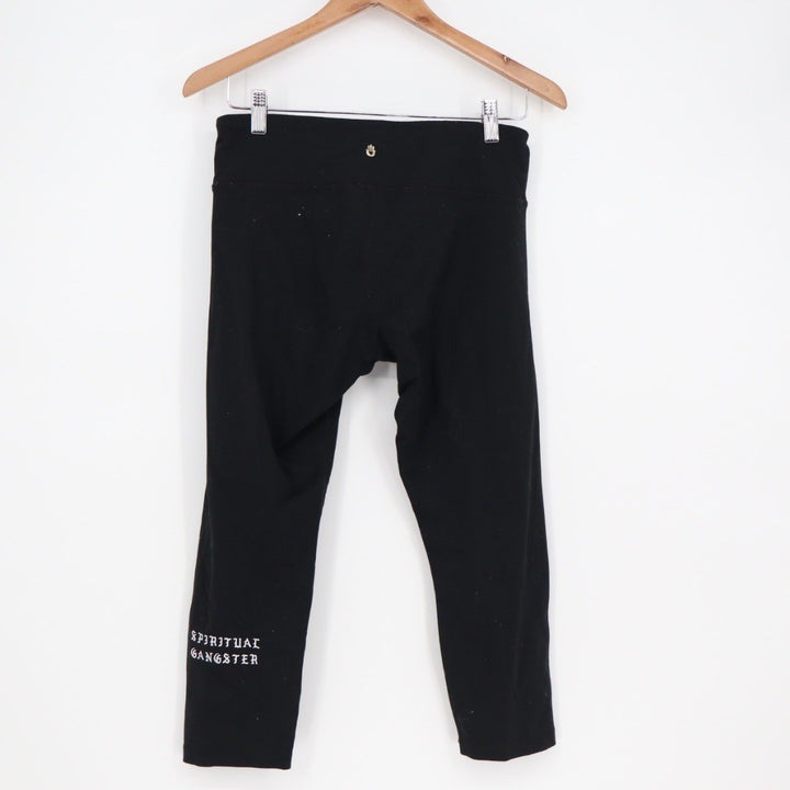 Spiritual Gangster Leggings Black Cropped Athletic Yoga Pants Size L