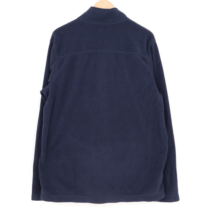 Croft & Barrow Mens Navy Blue Fleece Quarter Zip Pullover Sweater Size L