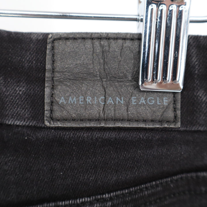 American Eagle Outfitters Skinny Jeans Womens 6 Long Black Denim Distressed