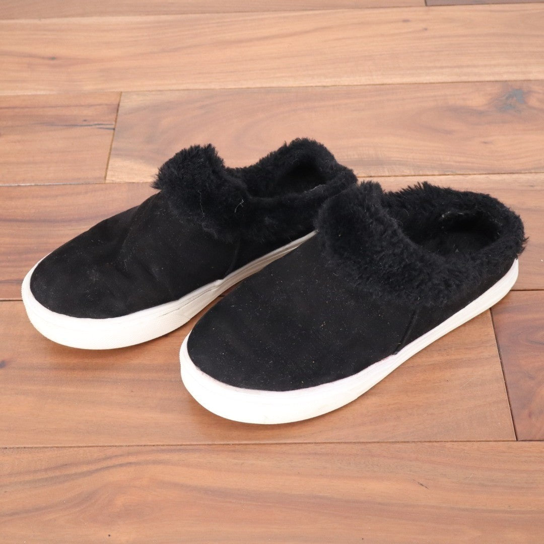 Esprit Penny Mule Womens US 7M Black Faux Fur Lined Round Toe Slip On Shoes