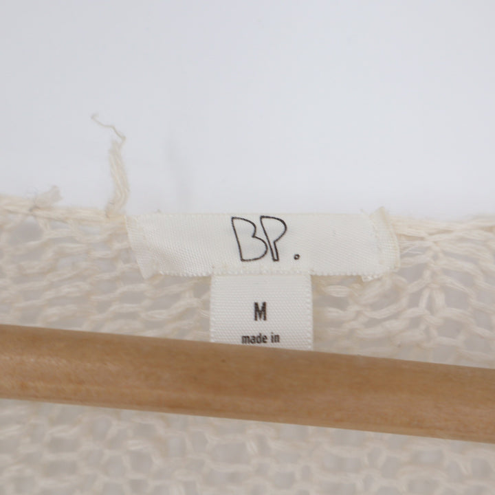 BP Nordstrom Cream Open Knit V-Neck Sweater Womens Medium Ivory Pullover