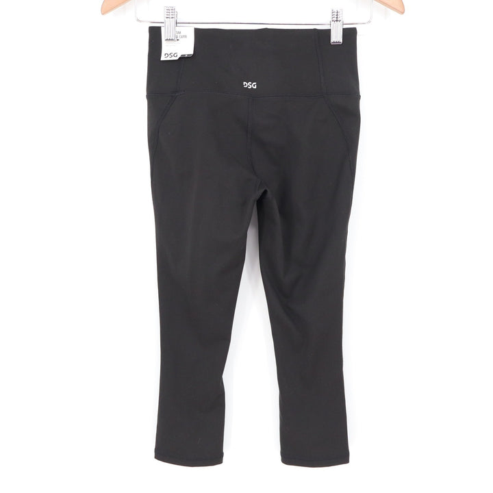 DSG Momentum Capri Womens XS Pure Black High Rise Leggings NEW