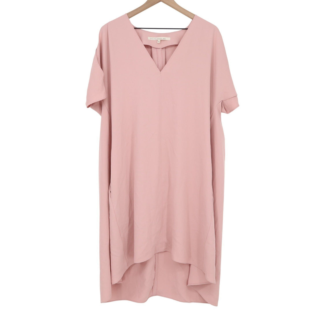 Rachel Rachel Roy Pink Cold Shoulder V-Neck Shift Dress with Pockets XL