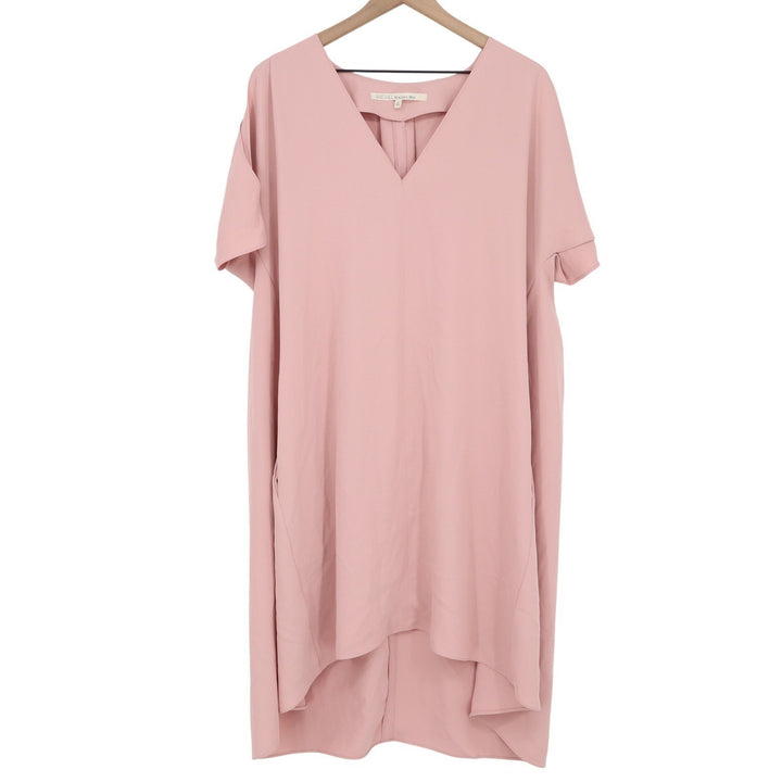 Rachel Rachel Roy Pink Cold Shoulder V-Neck Shift Dress with Pockets XL