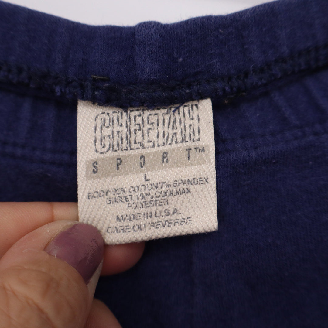 Cheetah Sport Womens Navy Blue Cotton Spandex Biker Shorts Size L Made in USA