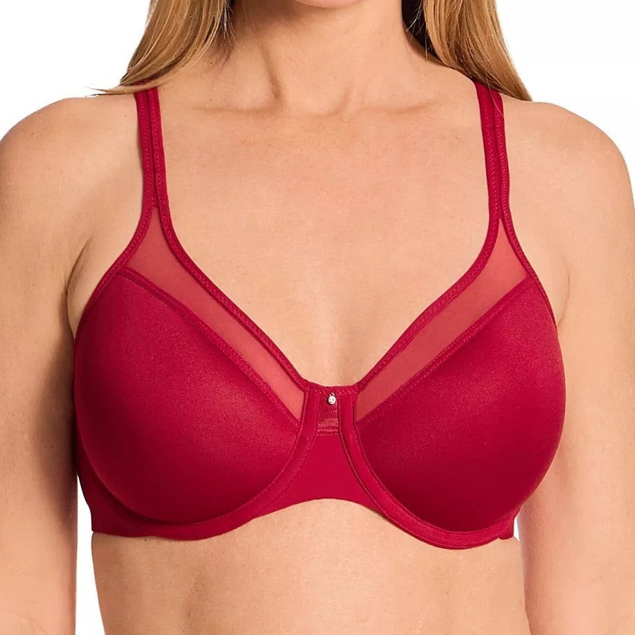 Bali One Smooth U Ultra Light T-Shirt Bra Womens 42C Rosy Red Stretch Underwire