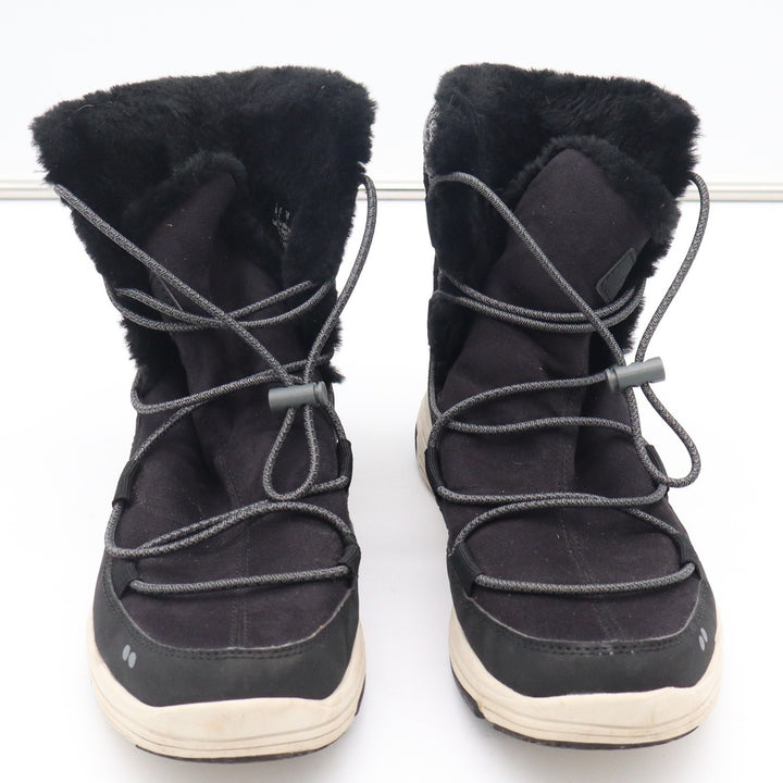 Ryka Aubonne Womens Black Faux Fur Lined Bungee Winter Snow Boots Size 8M