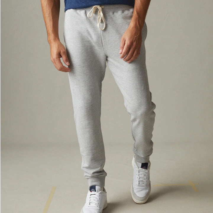 American Giant French Terry Jogger Pants Mens Large Gray Cotton Drawstring Waist