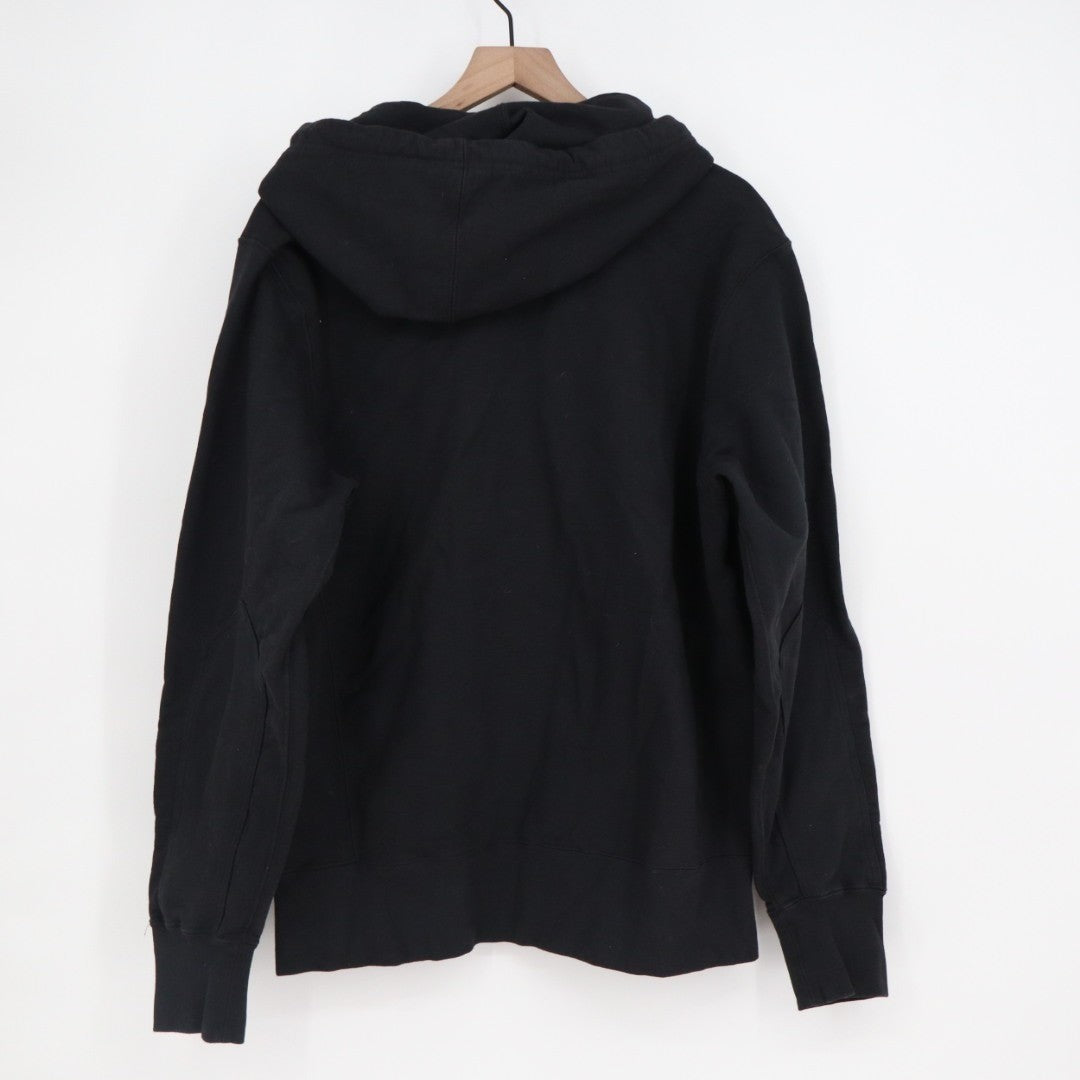 American Giant Hoodie Men Large Black Full Zip Cotton Sherpa Lined Everyday Wear