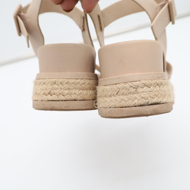 MIA Faustine Nude Beige Platform Espadrille Sandals Lug Sole Womens 8.5 M