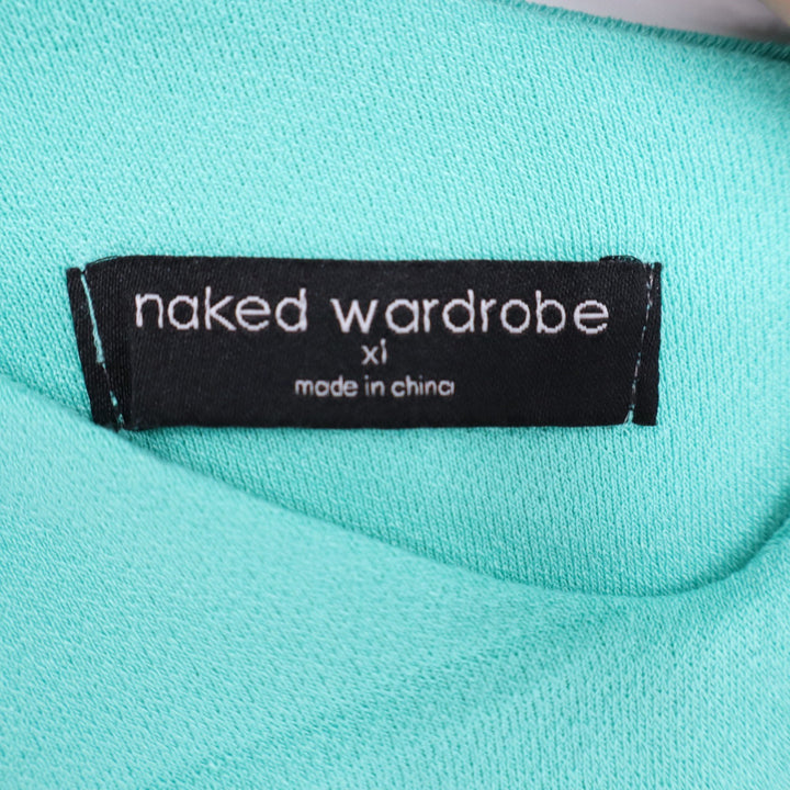 Naked Wardrobe Mint Green One Shoulder Cutout Mini Dress Size XL Bodycon Slit