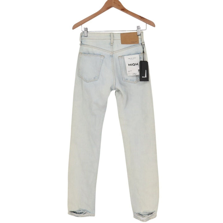 Rag & Bone New York Jeans Womens 23 Blue Denim Cotton Distressed Mid Rise Comfy
